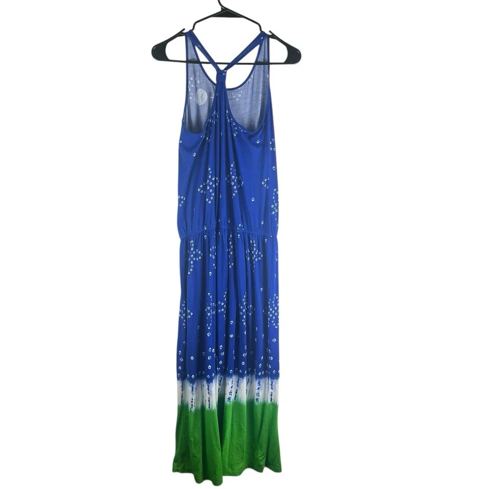 Ralph Lauren Girls Dress Blue Top Green Bottom Tie Dye Racer Bk Sz‎ XL (16) NWT